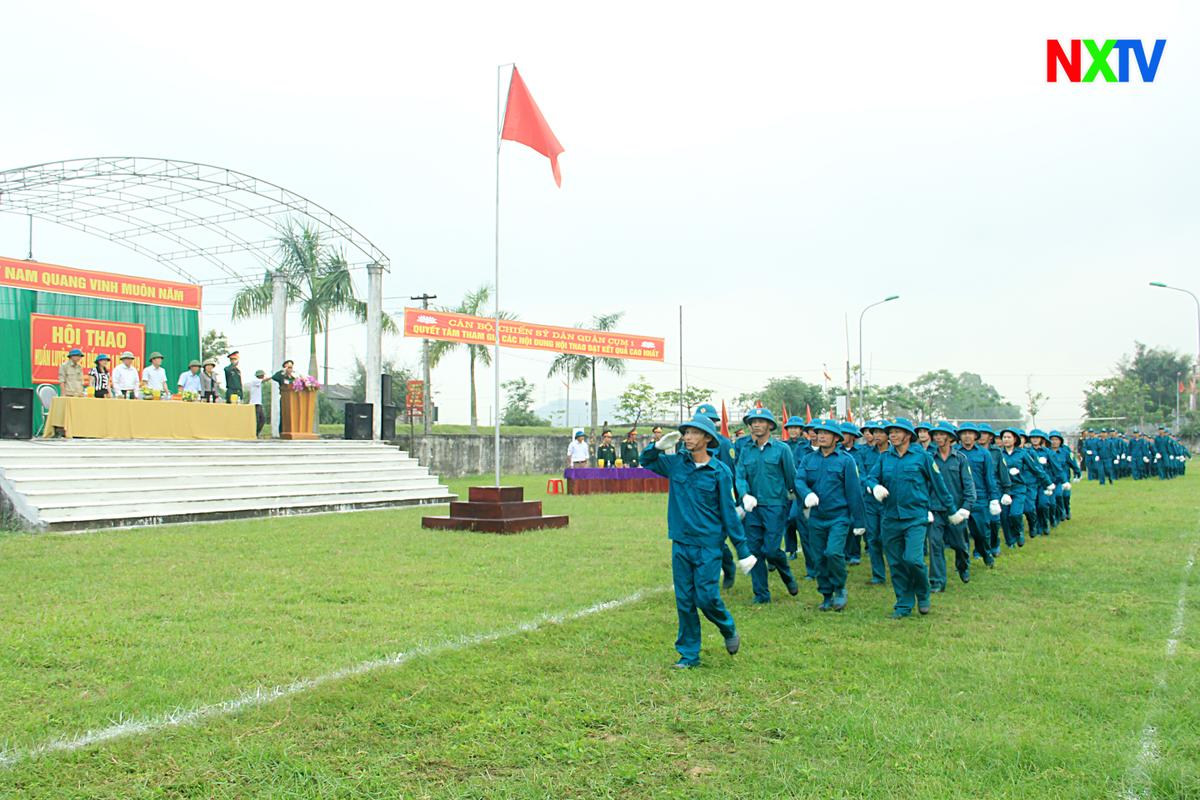 Sôi nổi Hội thao huấn luyện lực lượng dân quân cụm 1