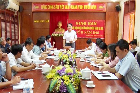 Giao ban quý II Ban đại diện Hội đồng quản trị ngân hàng chính sách xã hội huyện