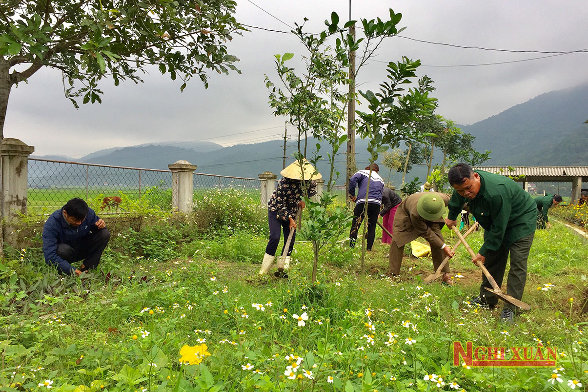 Xuân Yên và Xuân Lĩnh ra quân nâng cao các tiêu chí nông thôn mới