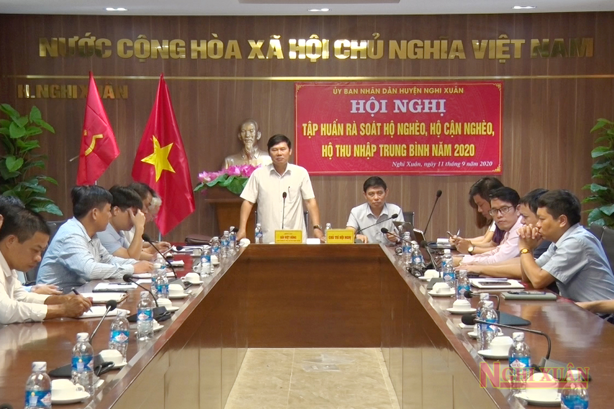 Nghi Xuân tập huấn công tác rà soát hộ nghèo, cận nghèo, hộ có thu nhập trung bình năm 2020