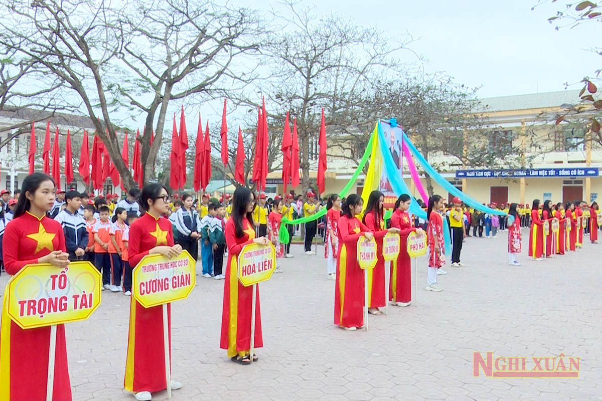 28 đoàn VĐV tham gia Đại hội điền kinh - Thể thao ngành Giáo dục Nghi Xuân