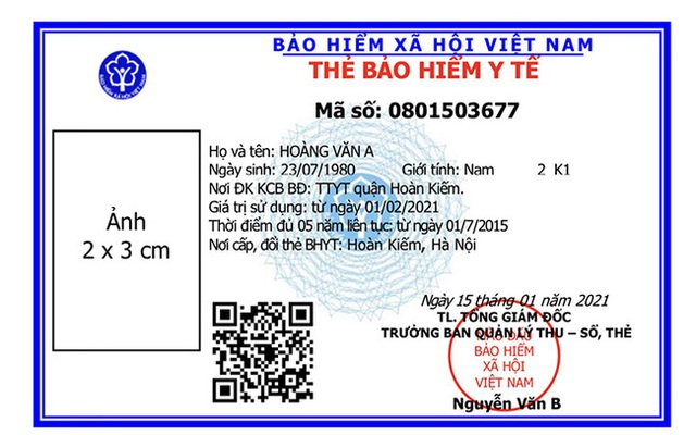 Những điểm khác biệt của thẻ BHYT mẫu mới triển khai từ 1/4/2021