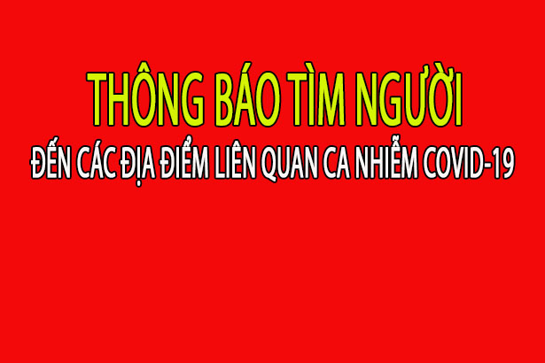 Nghi Xuân thông báo tìm người đến các địa điểm