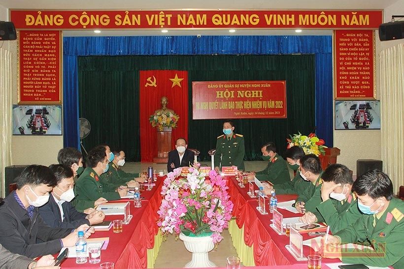 Đảng ủy Quân sự Nghi Xuân ra nghị quyết lãnh đạo thực hiện nhiệm vụ quân sự - quốc phòng năm 2022