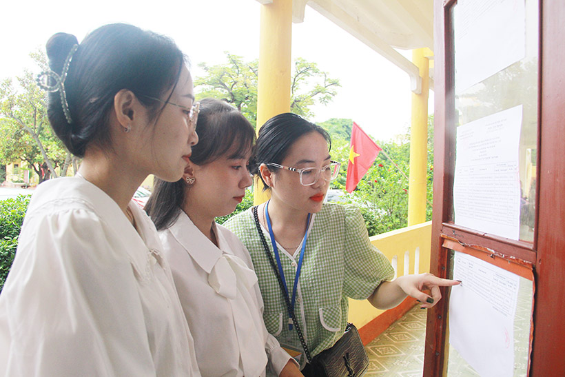 63 thí sinh tham gia thi tuyển vào ngành giáo dục Nghi Xuân