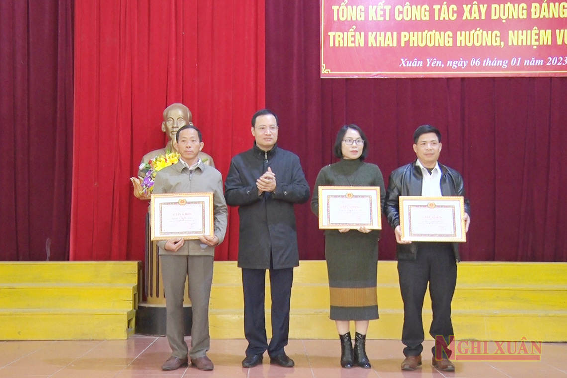 Xuân Yên, Cổ Đạm, Đan Trường tổng kết công tác xây dựng Đảng năm 2022