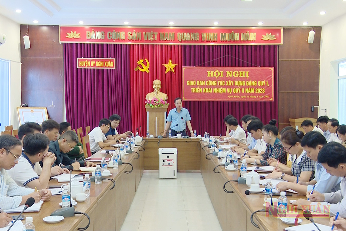 Nghi Xuân giao ban công tác xây dựng Đảng quý  I