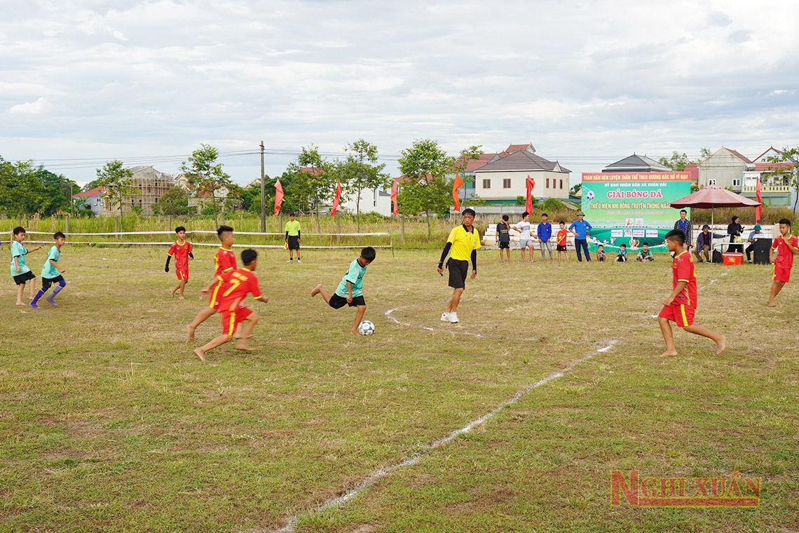 7 đội bóng ở Xuân Hải tham gia giải bóng đá thiếu niên - nhi đồng hè 2023