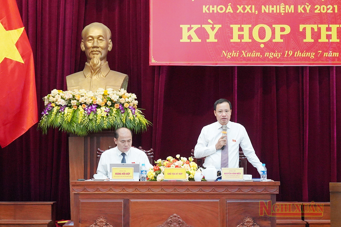 Kỳ họp thứ 12 - HĐND huyện Nghi Xuân khóa XXI đã thông qua 3 nghị quyết quan trọng